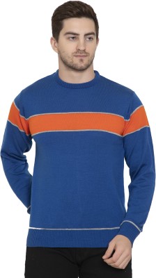 MONT BLAZE Colorblock Round Neck Casual Men Multicolor Sweater