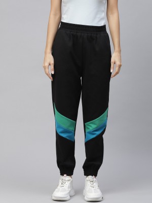 LAABHA Colorblock Women Black Track Pants