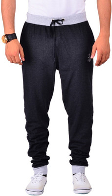 Vego | Solid Men Blue, Black Track Pants