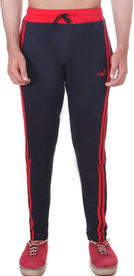 Vego Self Design Men Dark Blue Track Pants