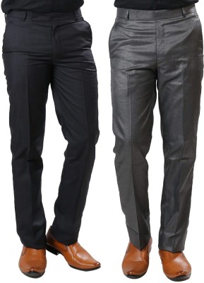 ZEE GOLD Regular Fit Men Black Trousers