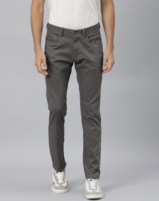 RARE RABBIT Slim Fit Men Grey Trousers
