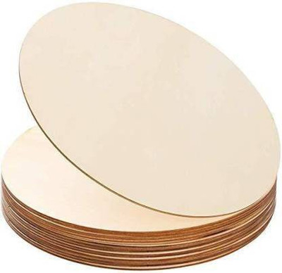 Tripti Products Round Circle MDF Pine Wood 12 inch MDF Boards for Art and Craft - 2.5mm Unfinished Round Wood Slices for Resin Art, Mandala Art,Pyrography, Painting , Number of Wood Veneers * 5 Pine Wood Veneer(30 cm x 30 cm)