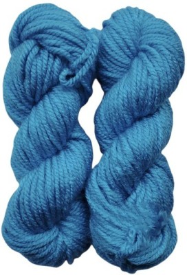 JEFFY Oswal Knitting Yarn Thick Chunky Wool, Varsha Dark Sky Blue 200 gm Best Used with Knitting Needles, Crochet Needles Wool Yarn for Knitting,Hand Knitting Yarn. by Oswal Shade no-17