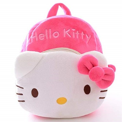 SPIRITED Kid's School Backpack Fabric Kitty Cartoons Soft Toy Bag Backpack 10 L Backpack(Pink)