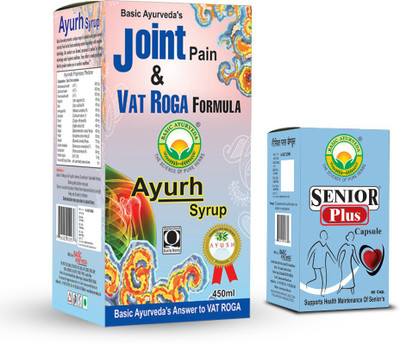 Basic Ayurveda Ayurh Syrup 450 Ml + Senior Plus 60 Capsules Combo Pack Liquid(2 Units)