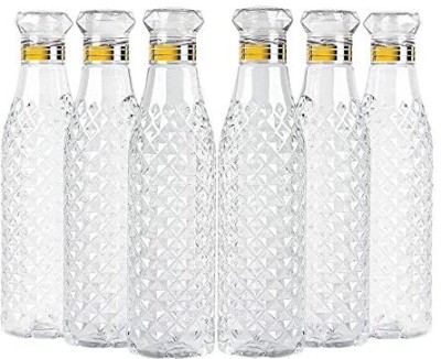 visionswipe Water Bottle Set Of 6 Bottle Fridge Transparent (Crystal Diamond ) 1000 ml Bottle(Pack of 6, White, PET)