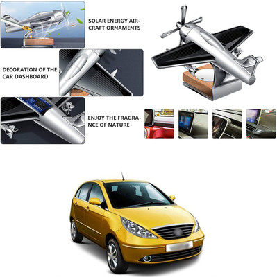 PECUNIA Solar Rotating solar energy powered 360 degree rotating double ring suspension air freshener perfume Car Air Freshener Perfume Solar Auto Rotation Double Ring Suspension Essential Oil Diffuser Accessorie Car Interior Aromatherapy C215 Car Air Purifier(Silver)
