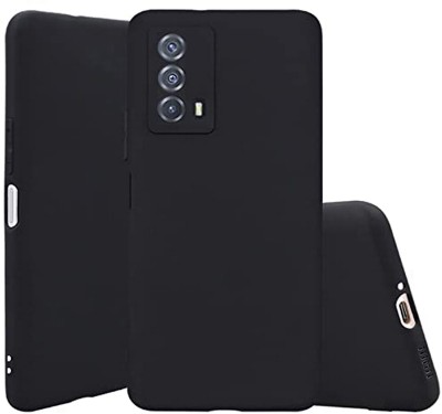 Casecovers Back Cover for IQOO Z5 5G, Plain, Case, Cover(Black, Camera Bump Protector, Silicon, Pack of: 1)