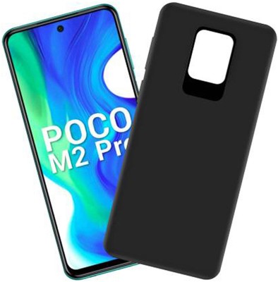 Casecovers Back Cover for Poco M2 Pro, Plain, Case, Cover(Black, Camera Bump Protector, Silicon, Pack of: 1)