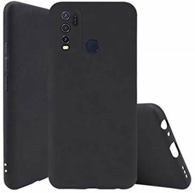 Casecovers Back Cover for Vivo Y30, Plain, Case, Cover(Black, Camera Bump Protector, Silicon, Pack of: 1)