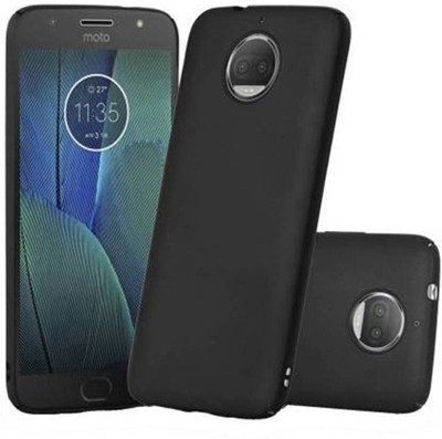 Casecovers Back Cover for Moto G5s Plus, Plain, Case, Cover(Black, Camera Bump Protector, Silicon, Pack of: 1)