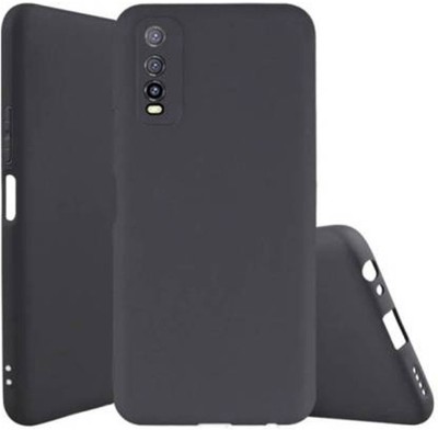 Casecovers Back Cover for Vivo Y20, Plain, Case, Cover(Black, Camera Bump Protector, Silicon, Pack of: 1)