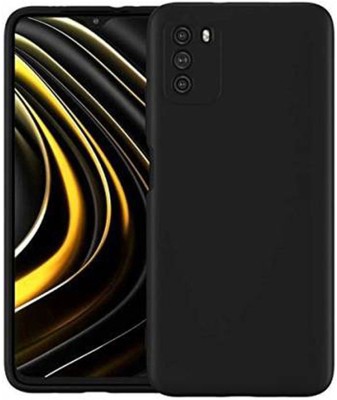 Casecovers Back Cover for Redmi 9 Power, Plain, Case, Cover(Black, Camera Bump Protector, Silicon, Pack of: 1)