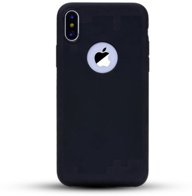 Casecovers Back Cover for Apple Iphone XS, Plain, Case, Cover(Black, Camera Bump Protector, Silicon, Pack of: 1)