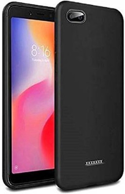 Casecovers Back Cover for Redmi 6A, Plain, Case, Cover(Black, Camera Bump Protector, Silicon, Pack of: 1)