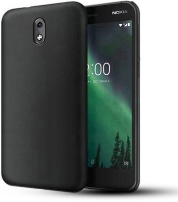 Casecovers Back Cover for Nokia 2.1, Plain, Case, Cover(Black, Camera Bump Protector, Silicon, Pack of: 1)
