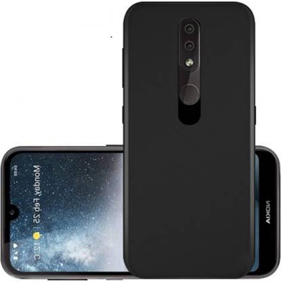 Casecovers Back Cover for Nokia 4.2(Black, Camera Bump Protector, Silicon, Pack of: 1)