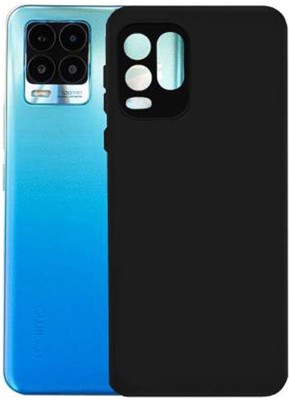 Casecovers Back Cover for Realme 8 pro, Plain, Case, Cover(Black, Camera Bump Protector, Silicon, Pack of: 1)