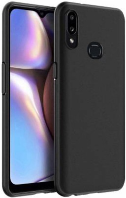Casecovers Back Cover for Samsung Galaxy A10s, Plain, Case, Cover(Black, Camera Bump Protector, Silicon, Pack of: 1)