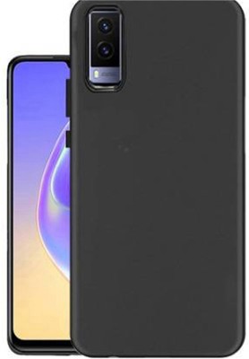 Casecovers Back Cover for Vivo V21e, Vivo V21e (5G), Plain, Case, Cover(Black, Camera Bump Protector, Silicon, Pack of: 1)