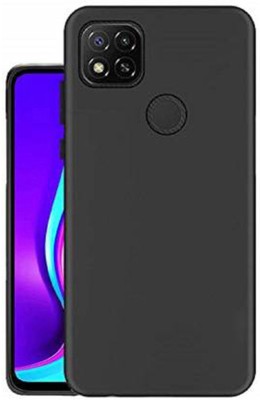 Casecovers Back Cover for Redmi 9c, Plain, Case, Cover(Black, Camera Bump Protector, Silicon, Pack of: 1)