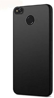 Casecovers Back Cover for Redmi 4, Plain, Case, Cover(Black, Camera Bump Protector, Silicon, Pack of: 1)