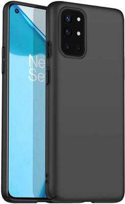 Casecovers Back Cover for Oneplus 9R, Plain, Case, Cover(Black, Camera Bump Protector, Silicon, Pack of: 1)