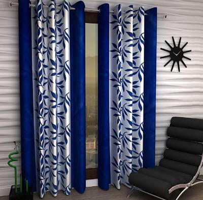 DTODEXPRESS 152.4 cm (5.0 ft) Polyester Semi Transparent Window Curtain (Pack Of 2)