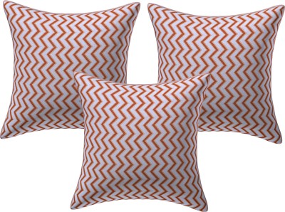 Texstylers Cotton Cushions & Pillows Cover(Pack of 3, 40.64 cm*40.64 cm, Orange)