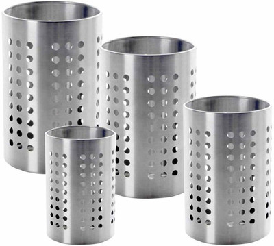 finality Empty Cutlery Holder Case(Silver  Holds 4 Pieces)