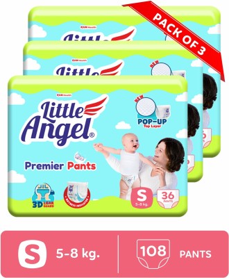 Little Angel Premier Baby Diaper Pants (3 x 36 Pcs) - S(108 Pieces)