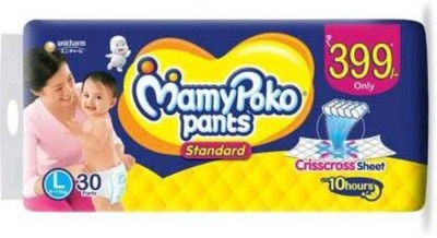 MamyPoko Pants Standard Stylish Diapers - Ambz - L(30 Pieces)