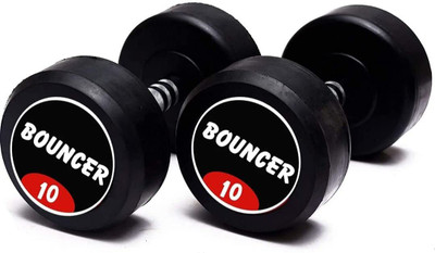 EXTREME FIT Set Of 10KGX2 High Quality Rubber Professional Bouncer Fixed Weight Dumbbell(20 kg)