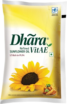 DHARA Refined Sunflower Oil Pouch(1 L)