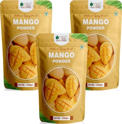 Bliss of Earth 3x200gm Mango Powder Natural Spray Dried king of fruits Vitamin A,C,K Rich Nutrition Drink(3x200 g, mango Flavored)