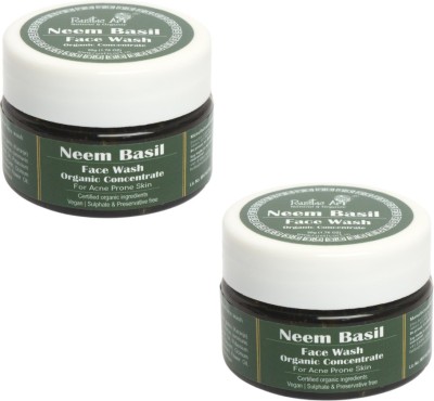 RUSTIC ART Organic Neem Basil Concentrate|Anti Acne Deep Cleanser (Pack of 2) Face Wash(100 g)