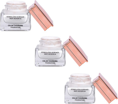 YAWI FULL COVERAGE COLOR CHANGING ALL DAY FLAWLESS WATERPROOF LONG LASTING Foundation(WHITE, 75 g)
