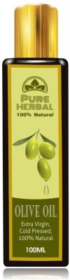 Pure Herbal Extra Virgin Olive Oil/Cold Pressed Oil For Hair and Skin//Nutrient-rich Unrefined and Unfiltered Olive Oil Hair Oil 100 ML Hair Oil(100 ml)