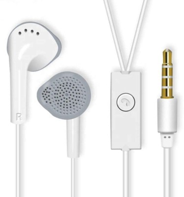 DEGNO Earphones for All Mobiles with Mic | Pure Bass Sound | One Button Multi-Function Wired Headset(White, In the Ear)