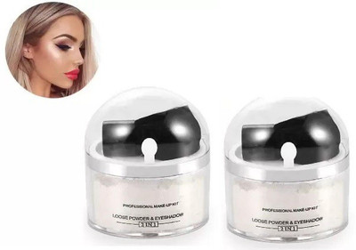 YAWI Professional shimmer finish silver highlighter powder Highlighter pack of two Highlighter(SILVER)