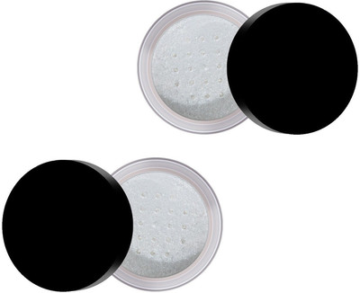 GFSU MATTE FINISH WHITENING SHIMMER WHITE LOOSE POWDER HIGHLIGHTER COMBO OF TWO Highlighter(WHITE)