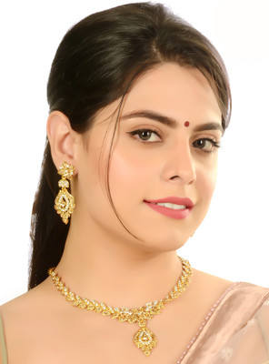 KAHAR CREATION Alloy Gold-plated Gold Jewellery Set(Pack of 1)