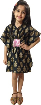 AGLARE Printed Cotton Blend Girls Kaftan