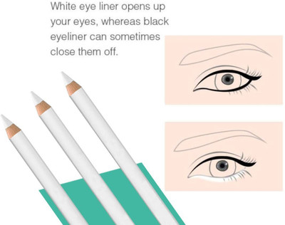 MYEONG new long lasting water proof best eye make up liner 3.9 g(white)