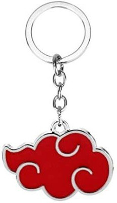 RV Mart Anime Naruto Keychain Akatsuki Red Cloud Metal Keychain Car Bikes Key Ring Key Chain