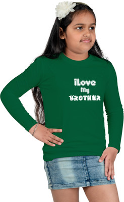 CHOMBOOKA Boys & Girls Solid Cotton Blend Regular T Shirt(Green, Pack of 1)