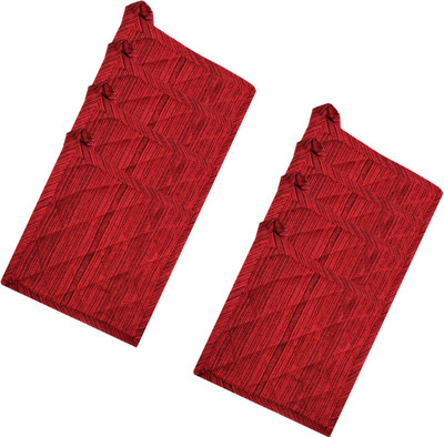 Tidy Maroon Cotton Kitchen Linen Set(Pack of 8)