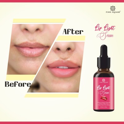 Pink Square Premium Lip Light Serum Oil - For Glossy & Shiny Lips with Moisturizing Effect 30ml(Peppy Red, 30 ml)