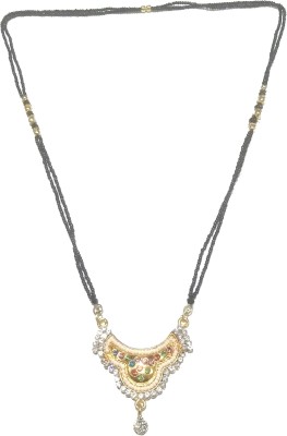 Eureka Multi Stone With Golden Colour Mangalsutra For Womens Alloy Mangalsutra